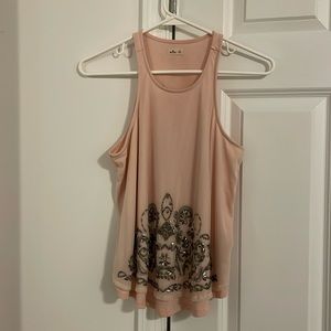 HOLSTER BEADED LIGHT PINK TANK XS